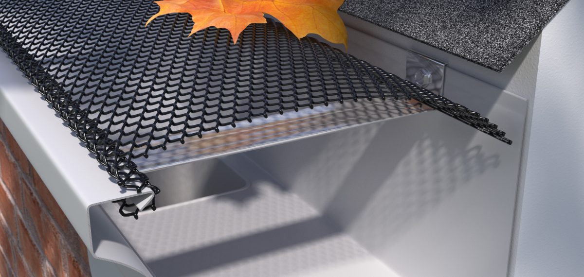 E-Z Lock small-hole gutter screen sample 1