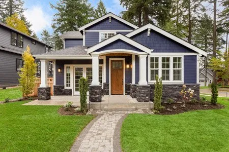 Finished home with new siding